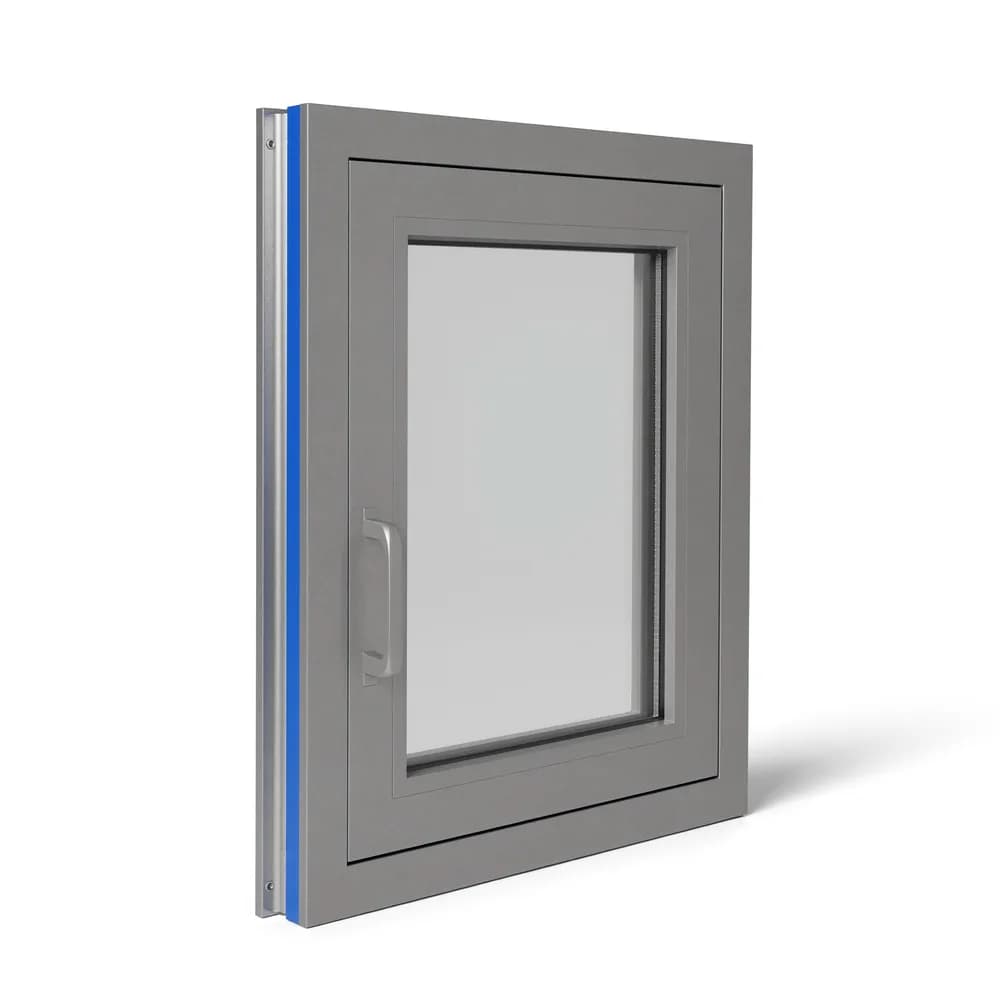Okno Aluminium 2065x1435 antracyt (struktura drewna) stałe FIX Aluprof MB-70